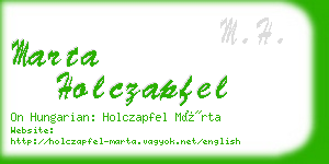 marta holczapfel business card